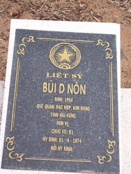 Nhắn tìm thân nhân liệt sỹ  Bùi D Nôn 