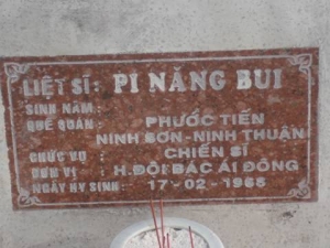 Nhắn tìm thân nhân liệt sỹ  Pi Năng Bui
