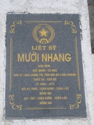 Nhắn tin tìm thân nhân liệt sỹ Mười Nhang