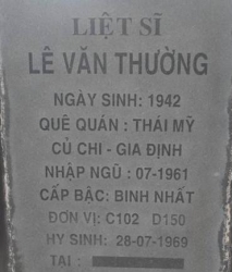 Tìm thân nhân liệt sĩ Lê Văn Thường