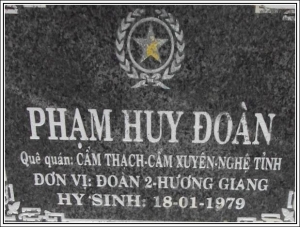 Nhắn tìm thân nhân liệt sỹ  Phạm Huy Đoàn