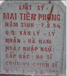 Tìm thân nhân liệt sĩ Mai Tiên Phong