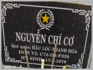 Nhắn tìm thân nhân liệt sỹ  Nguyễn Chí Cơ