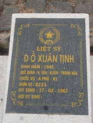 Nhắn tìm thân nhân liệt sỹ  Đỗ Xuân Tịnh