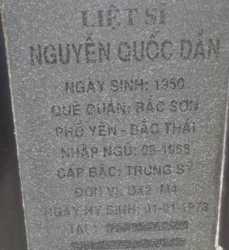 Tìm thân nhân liệt sĩ Nguyễn Quốc Dẩn