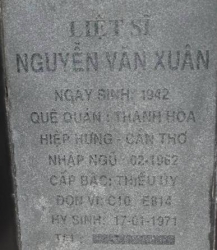 Tìm thân nhân liệt sĩ Nguyễn Văn Xuân