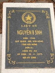 Nhắn tìm thân nhân liệt sỹ Nguyễn.B.Sình