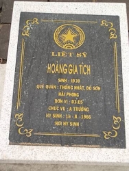 Tìm thân nhân liệt sĩ Hoàng Gia Tích