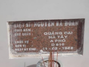 Nhắn tìm thân nhân liệt sỹ  Nguyễn Bá Đoan