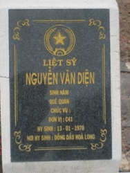 Nhắn tin tìm thân nhân liệt sỹ Nguyễn Văn Diện