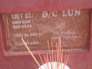 Nhắn tìm thân nhân liệt sĩ Lun