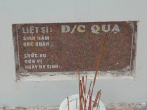 Nhắn tìm thân nhân liệt sĩ Quạ