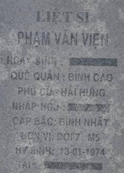 Tìm thân nhân liệt sĩ Phạm Văn Viện