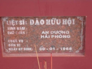 Nhắn tìm thân nhân liệt sỹ Đào Hữu Hội