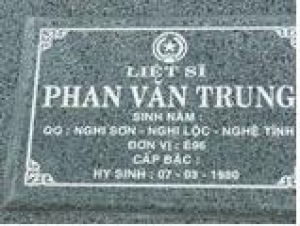 Tìm thân nhân liệt sĩ Phan Văn Trung
