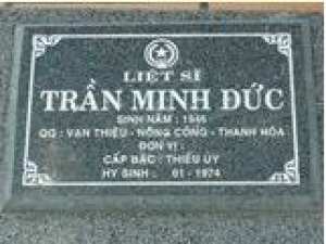 Tìm thân nhân liệt sĩ Trần Minh Đức