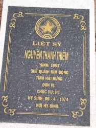 Nhắn tìm thân nhân liệt sỹ Nguyễn Thanh Thiếm