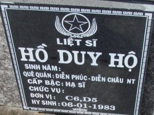Nhắn tìm thân nhân liệt sỹ  Hồ Duy Hộ