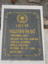 Nhắn tìm thân nhân liệt sỹ  Nguyễn Thị Đô