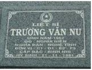 Tìm thân nhân liệt sĩ Trương Văn Nu
