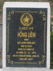 Nhắn tìm thân nhân liệt sỹ  Hồng Liêm