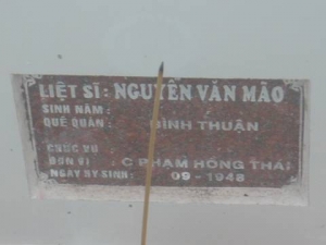 Nhắn tìm thân nhân liệt sỹ  Nguyễn Văn Mão