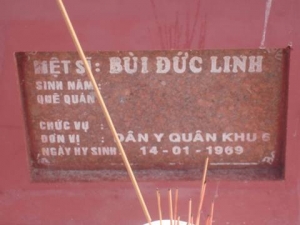 Nhắn tìm thân nhân liệt sĩ Bùi Đức Linh