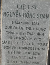 Tìm thân nhân liệt sĩ Nguyễn Hồng Soạn