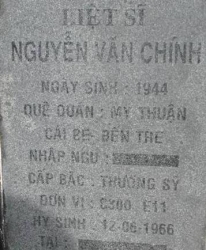 Tìm thân nhân liệt sĩ Nguyễn Văn Chính