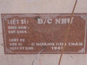 Nhắn tìm thân nhân liệt sĩ Như