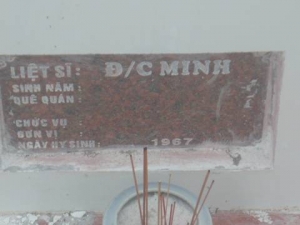 Nhắn tìm thân nhân liệt sĩ Minh