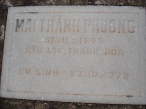 Nhắn tìm thân nhân liệt sĩ  Mai Thành Phương