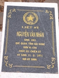 Nhắn tìm thân nhân liệt sỹ  Nguyễn Văn  Nhân 