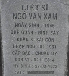 Tìm thân nhân liệt sĩ Ngô Văn Xạm