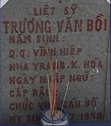 Tìm thân nhân liệt sĩ Trương Văn Bồi