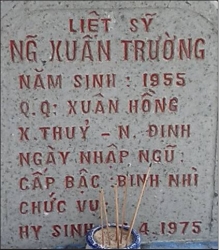 Tìm thân nhân liệt sĩ Nguyễn Xuân Trường