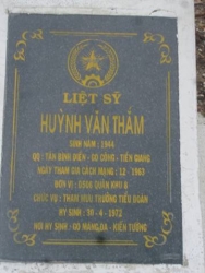 Nhắn Tìm Thân Nhân Liệt Sỹ  Huỳnh Văn Thắm