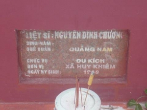 Nhắn tìm thân nhân liệt sỹ  Nguyễn Đình Chương