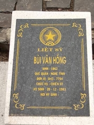 Nhắn tìm thân nhân liệt sỹ Bùi Văn Hồng