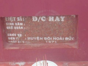 Nhắn tìm thân nhân liệt sĩ Hay