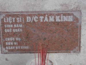 Nhắn tìm thân nhân liệt sĩ Tám Kính