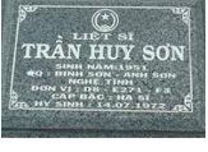 Tìm thân nhân liệt sĩ Trần Huy Sơn