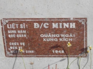 Nhắn tìm thân nhân liệt sỹ  Minh