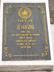 Nhắn tìm thân nhân liệt sỹ  Lê Văn Ứng