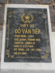 Nhắn tìm thân nhân liệt sỹ  Đỗ Văn Tiếp