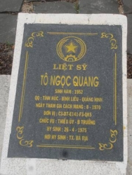 Nhắn tìm thân nhân liệt sỹ  Tô Ngọc Quang