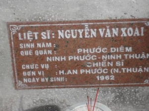 Nhắn tìm thân nhân liệt sỹ  Nguyễn Văn Xoài
