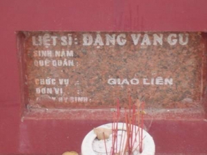 Nhắn tìm thân nhân liệt sĩ Đặng Văn Gu