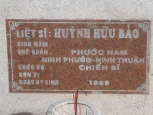 Nhắn tìm thân nhân liệt sỹ Huỳnh Hữu Bảo