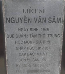 Tìm thân nhân liệt sĩ Nguyễn Văn Sâm